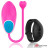 Розовое виброяйцо с черным пультом-часами Wearwatch Egg Wireless Watchme 