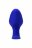 Синяя силиконовая расширяющая анальная втулка Bloom - 9,5 см. 