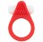 Красное эрекционное кольцо LIT-UP SILICONE STIMU RING 1 RED 