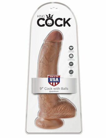 Фаллоимитатор-мулат 9&quot; Cock with Balls - 22,9 см. 