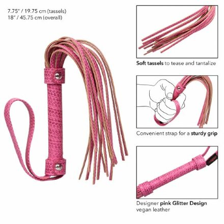 Розовая плеть Tickle Me Pink Flogger - 45,7 см. 