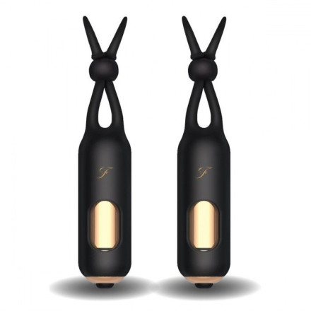 Черные вибростимуляторы для массажа сосков Vibrating Nipple Stimulators 
