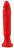 Красный анальный стимулятор без мошонки - 14 см. 