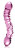 Розовый стеклянный двухголовый стимулятор Icicles №55 - 19,5 см. 