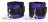 Фиолетово-черные наручники с карабинами 