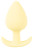 Жёлтая анальная втулка Mini Butt Plug - 6 см. 