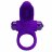 Фиолетовое эрекционное виброкольцо в клиторальной щеточкой Vibrant Penis Ring II 