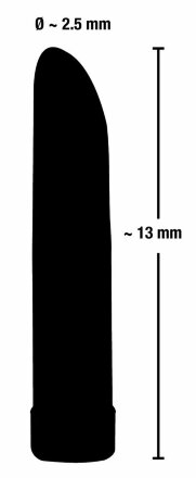 Черный вибратор &quot;Дамский пальчик&quot; - 13 см. 