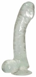 Прозрачный фаллоимитатор Lazy Buttcock - 17 см.