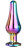 Радужная анальная пробка с кристаллом Coloured Pleasure Plug S - 9 см. 
