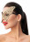 Золотистая женская карнавальная маска в форме бабочки 