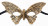 Золотистая женская карнавальная маска в форме бабочки 