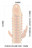 Телесная насадка на пенис со стимулятором клитора - 12,2 см. 