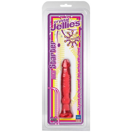 Розовый анальный стимулятор Crystal Jellies 6&quot; Anal Starter - 11,9 см.