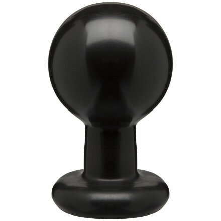 Круглая черная анальная пробка Classic Round Butt Plugs Large - 12,1 см. 