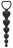 Черная анальная елочка Anal Heart Beads - 18,5 см. 