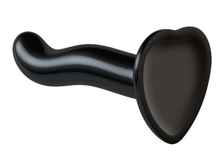 Черный фаллоимитатор-насадка Strap-On-Me P&amp;G spot Dildo size S - 16,4 см. 