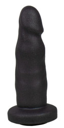 Черная реалистичная насадка-фаллоимитатор с головкой - 13 см.