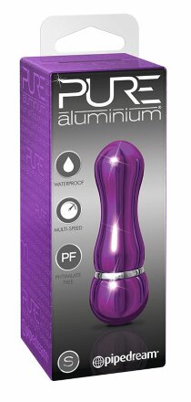 Фиолетовый алюминиевый вибратор PURPLE SMALL - 7,5 см. 