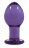 Средняя фиолетовая стеклянная анальная пробка CRYSTAL PLUG  