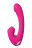 Розовый вибромассажер SUGAR PUFF с вакуумной стимуляцией - 16 см. 
