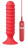Красный вибрирующий плаг из силикона - 15 см. 