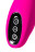 Ярко-розовый вибратор со стимулирующим шариком BEADSY - 21 см. 