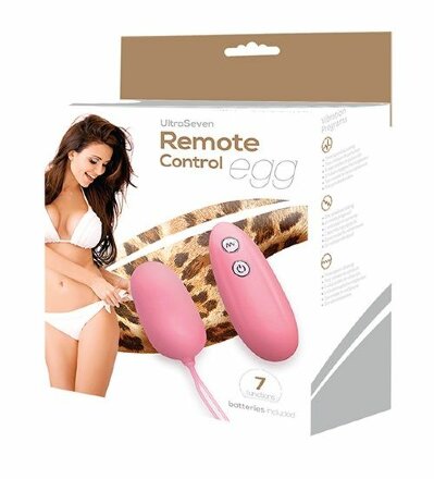 Розовое виброяйцо с пультом дистанционного управления ULTRA SEVEN REMOTE CONTROL EGG 