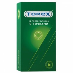 Текстурированные презервативы Torex &quot;С точками&quot; - 12 шт.