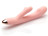 Розовый перезаряжаемый вибратор Terzo H с подогревом - 22 см. 