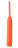 Оранжевый вибромассажер из силикона Delight - 18,5 см. 