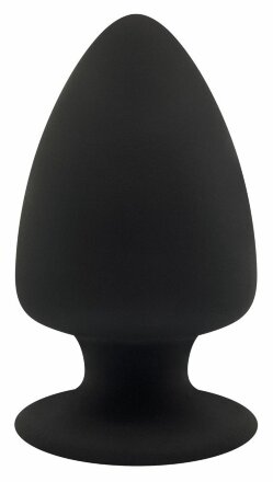 Черная анальная втулка Premium Silicone Plug M - 11 см. 