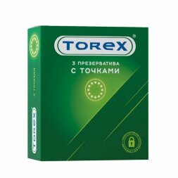 Текстурированные презервативы Torex &quot;С точками&quot; - 3 шт.