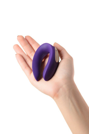 Фиолетовый вибратор для пар Partner Plus Remote с пультом ДУ 
