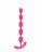 Ярко-розовая анальная цепочка Cosmo - 22,3 см. 