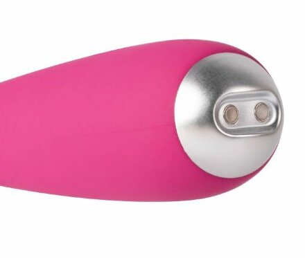 Ярко-розовый G-стимулятор IRIS Clitoral &amp; G-spot Vibrator - 18 см. 