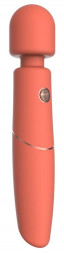 Оранжевый вибромассажер Clarissa - 22,6 см.