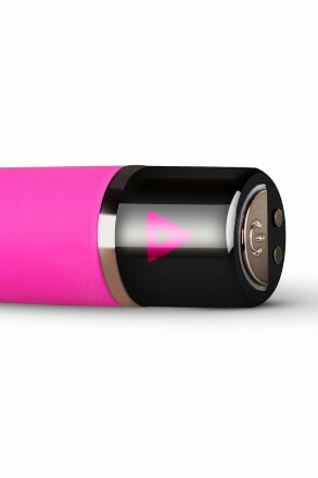 Розовый силиконовый мини-вибратор Lil Swirl - 10 см. 