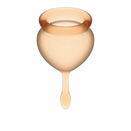 Набор оранжевых менструальных чаш Feel good Menstrual Cup 