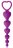 Фиолетовая анальная цепочка с сердечками - 14,5 см. 