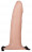 Пустотелый реалистичный фаллопротез на ремешках с заклепками - 16,5 см. 