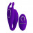 Фиолетовый U-образный вибратор для пар Bill с пультом ДУ 