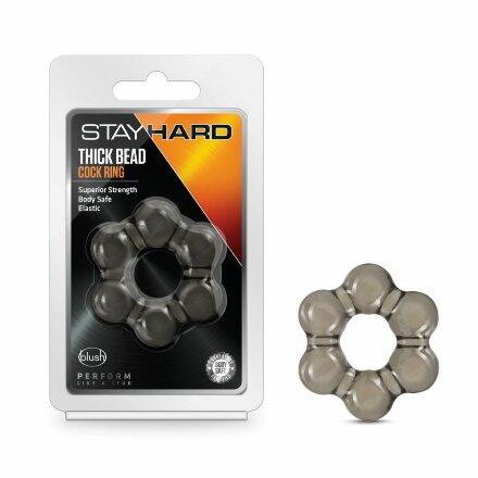 Дымчатое эрекционное кольцо Stay Hard Thick Bead Cock Ring 