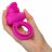 Ярко-розовое эрекционное кольцо Silicone Rechargeable Dual Clit Flicker 