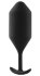 Чёрная пробка для ношения B-vibe Snug Plug 5 - 14 см. 