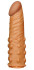 Коричневая насадка-удлинитель Add 2" Pleasure X Tender Penis Sleeve - 18 см.