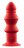 Красный ребристый анальный вибромассажер - 12,7 см. 