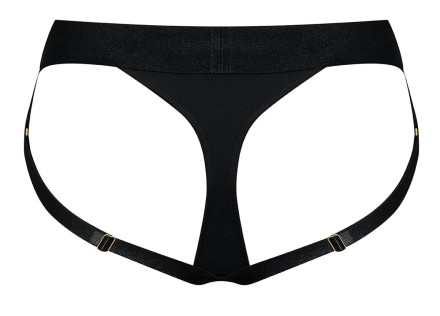 Черные трусики для насадок Heroine Lingerie Harness - size L 