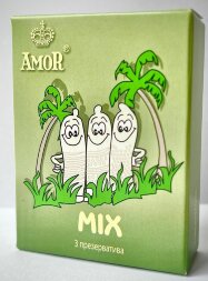 Микс-набор презервативов AMOR Mix &quot;Яркая линия&quot; - 3 шт.
