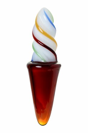 Коническая стеклянная анальная втулка Sexus Glass - 16 см. 